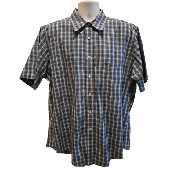 Brooks Brothers Men's Plaid Short Sleeve Cotton Button-Down Shirt Size XL - Picture 1 of 8